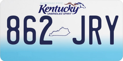KY license plate 862JRY