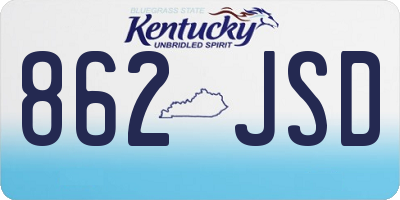 KY license plate 862JSD