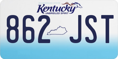 KY license plate 862JST