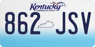 KY license plate 862JSV