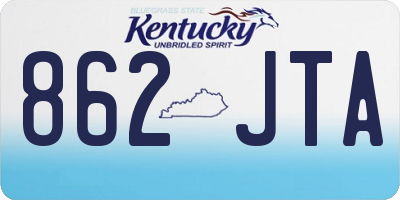 KY license plate 862JTA