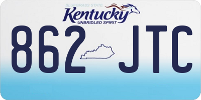 KY license plate 862JTC