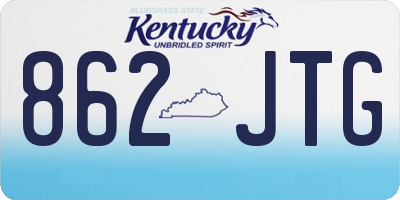 KY license plate 862JTG