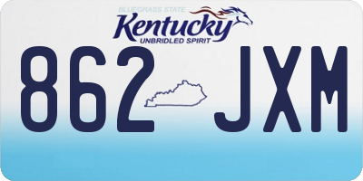 KY license plate 862JXM