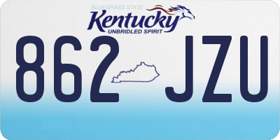 KY license plate 862JZU