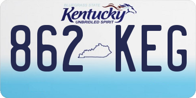 KY license plate 862KEG