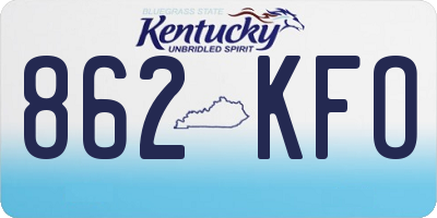 KY license plate 862KFO