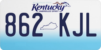 KY license plate 862KJL