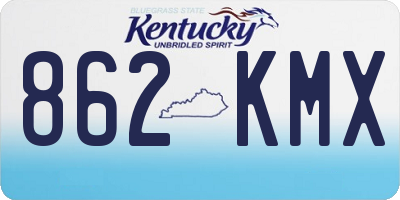 KY license plate 862KMX