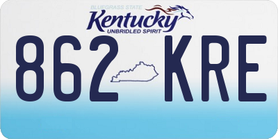 KY license plate 862KRE