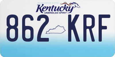 KY license plate 862KRF