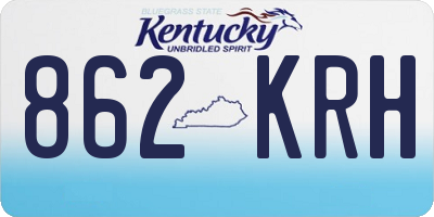 KY license plate 862KRH