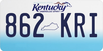 KY license plate 862KRI