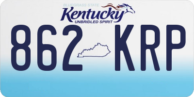 KY license plate 862KRP