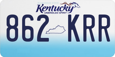 KY license plate 862KRR