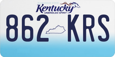 KY license plate 862KRS