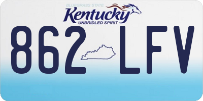 KY license plate 862LFV
