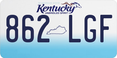 KY license plate 862LGF