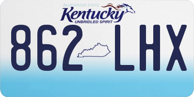 KY license plate 862LHX