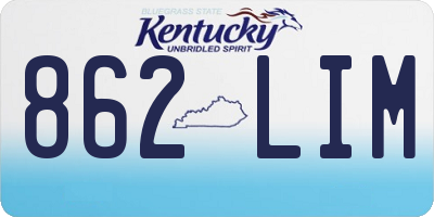 KY license plate 862LIM