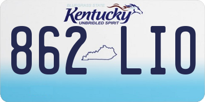 KY license plate 862LIO