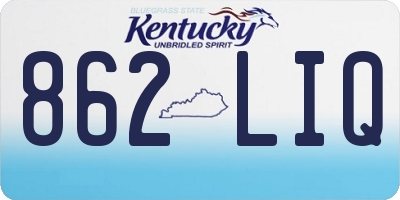 KY license plate 862LIQ
