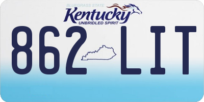 KY license plate 862LIT