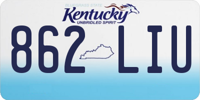 KY license plate 862LIU