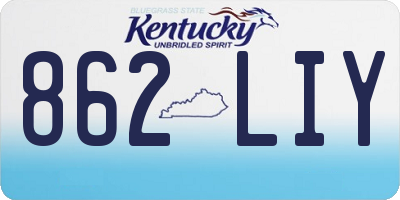 KY license plate 862LIY