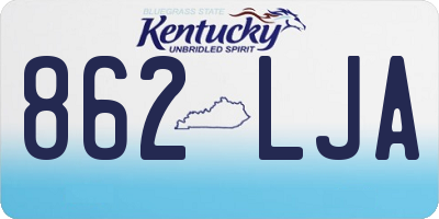 KY license plate 862LJA