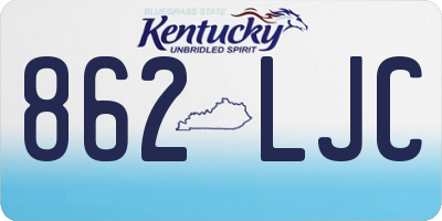 KY license plate 862LJC
