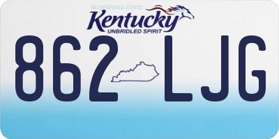 KY license plate 862LJG