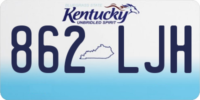 KY license plate 862LJH