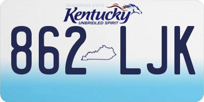 KY license plate 862LJK