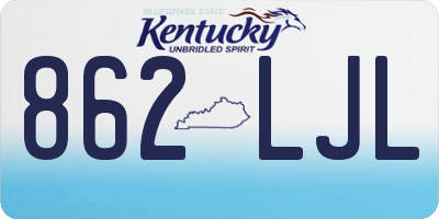 KY license plate 862LJL