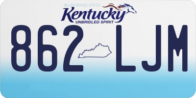 KY license plate 862LJM