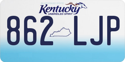 KY license plate 862LJP