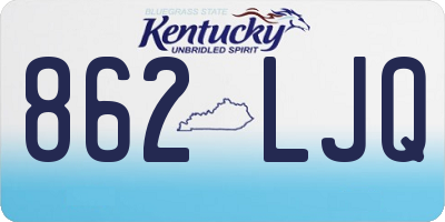 KY license plate 862LJQ