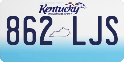 KY license plate 862LJS