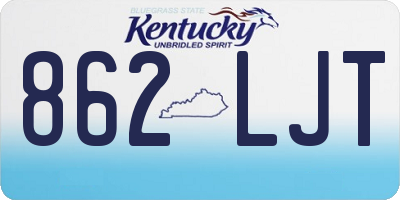 KY license plate 862LJT