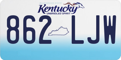 KY license plate 862LJW