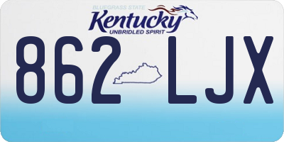 KY license plate 862LJX