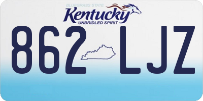 KY license plate 862LJZ