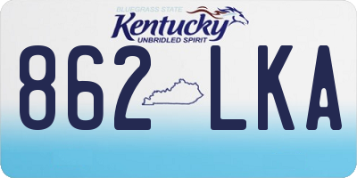 KY license plate 862LKA