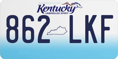 KY license plate 862LKF