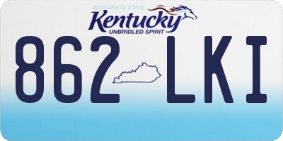KY license plate 862LKI