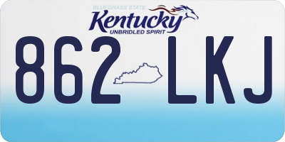 KY license plate 862LKJ
