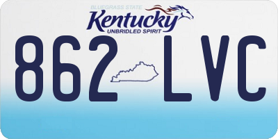 KY license plate 862LVC
