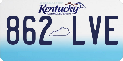 KY license plate 862LVE