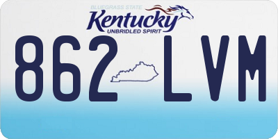 KY license plate 862LVM